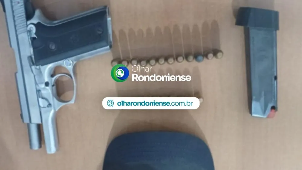PRF prende casal em Guajará-Mirim com pistola de uso restrito e 22 munições