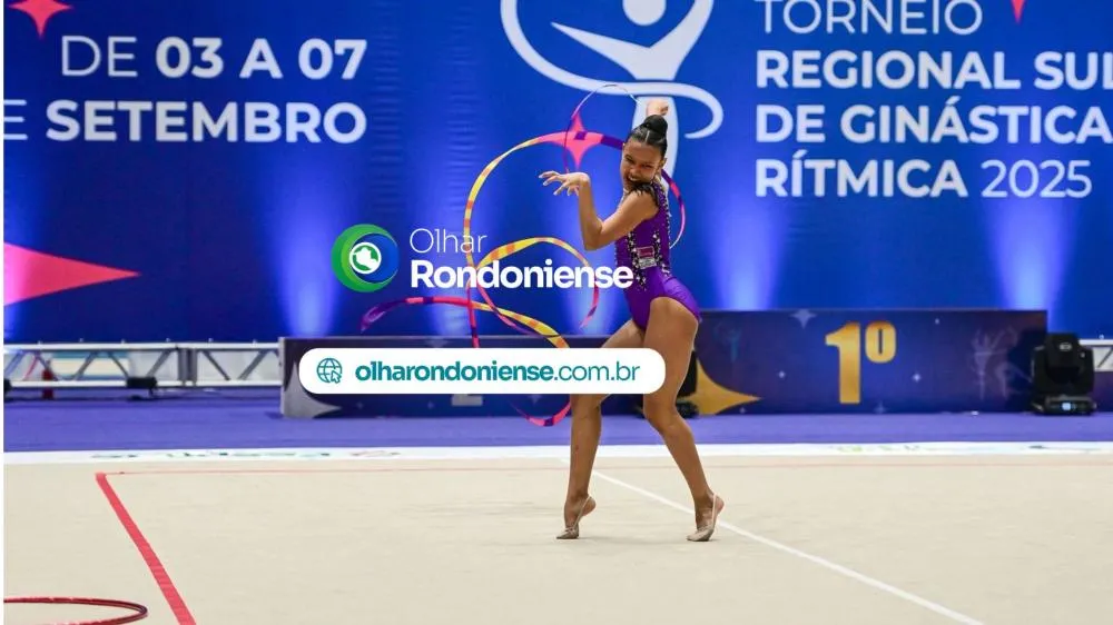 Rondoniense Analuh Barros se destaca no Torneio Regional Sul de Ginástica Rítmica e garante terceiro lugar na categoria adulto