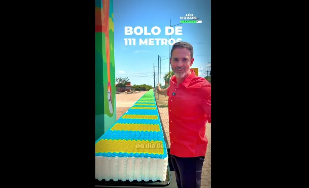 Corte do bolo de 111 metros marca programação de hoje nos 111 anos de Porto Velho