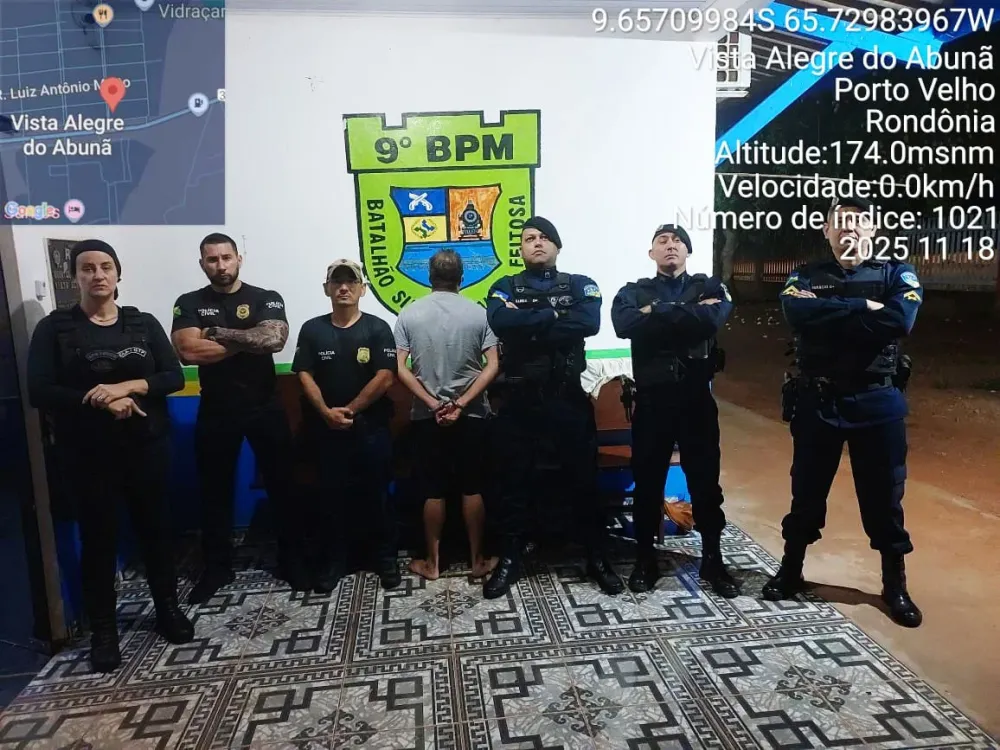 Homem preso por tentativa de feminicídio é localizado na BR-364 após ação integrada das polícias de Rondônia e Acre