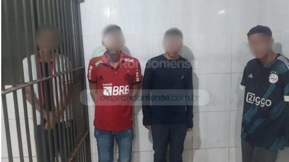 Quadrilha é detida em condomínio após assaltar moto de aplicativo em Porto Velho