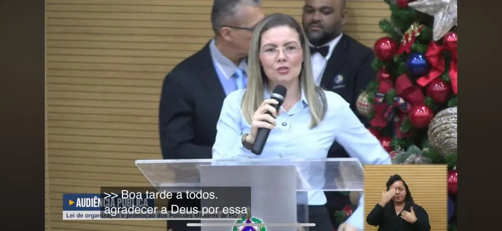 Vereadora Sofia Andrade critica falta de valorização dos praças e denuncia perseguições internas em audiência pública na ALE-RO