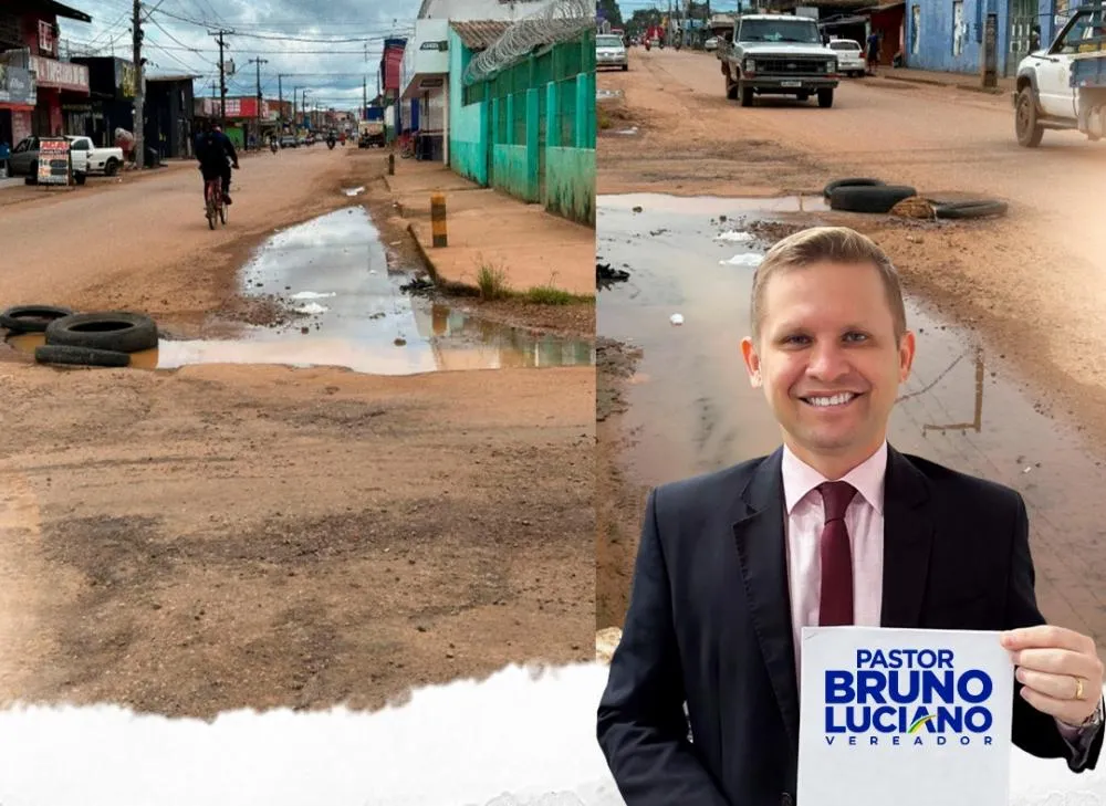 Vereador Pastor Bruno Luciano solicita melhorias na Avenida União após reivindicação de moradores da zona Leste