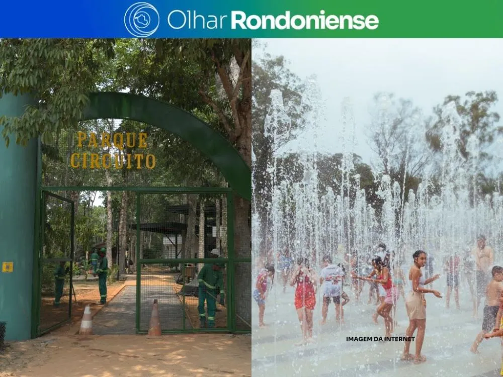 É AMANHÃ: Parque Circuito reabre em Porto Velho com fonte interativa, playground e novas áreas de lazer