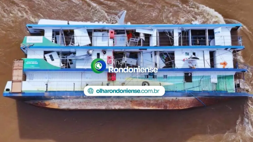 Barco-hospital avaliado em R$ 4 milhões naufraga no Mamoré