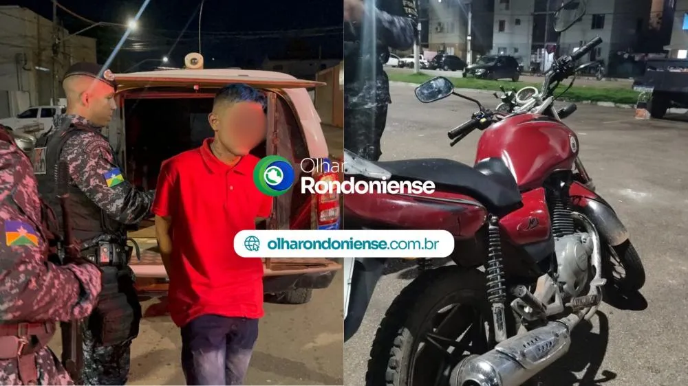 Moto roubada de entregador por aplicativo é recuperada em residencial de Porto Velho; suspeito foi detido