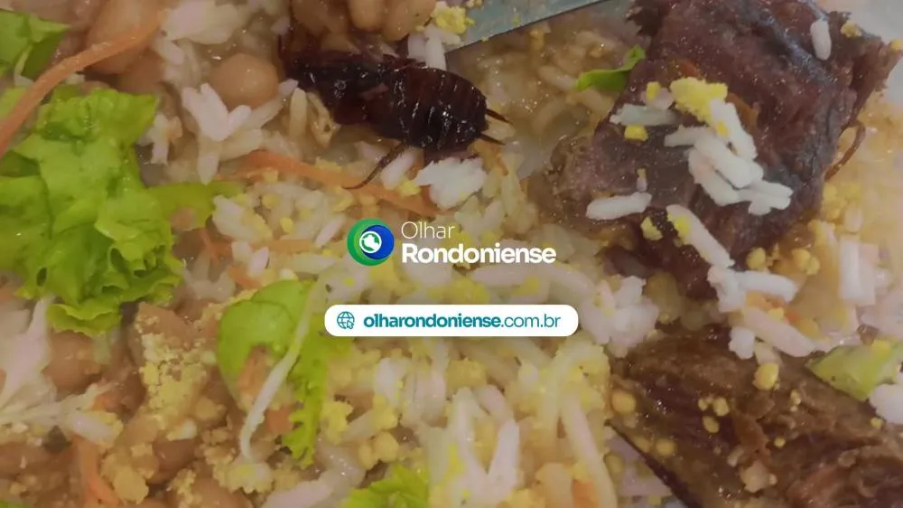 BARATA NA COMIDA: Estudante do IFRO tem surpresa na hora do almoço