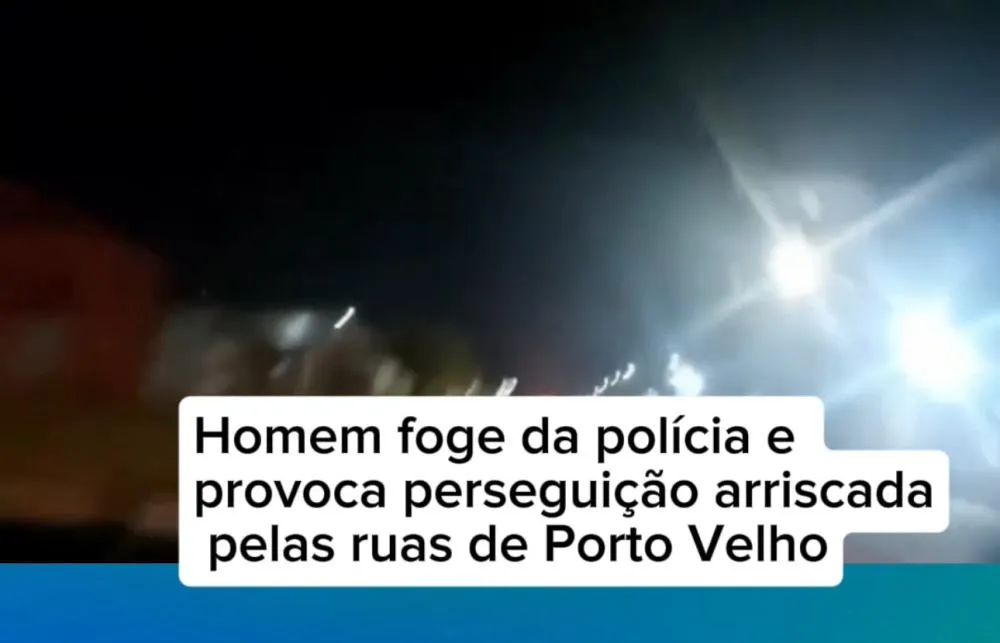 VÍDEO: Homem foge da polícia e provoca perseguição arriscada pelas ruas de Porto Velho
