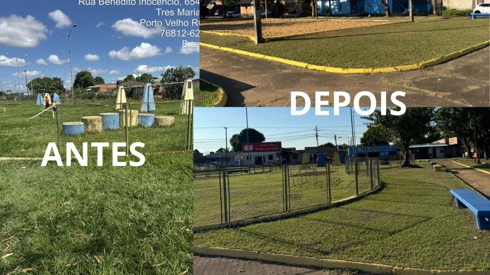 PEDIDO ATENDIDO: Praça Três Marias recebe serviço de roço e limpeza após solicitação do vereador Nilton Souza 